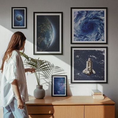 Billedkomposition til væg Jordens kosmiske landskaber