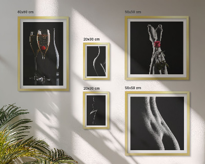 Billedkomposition til væg Elegante moderne detaljer i sort og rød