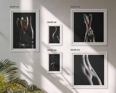 Billedkomposition til væg Elegante moderne detaljer i sort og rød
