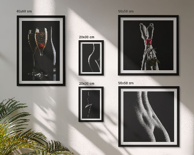 Billedkomposition til væg Elegante moderne detaljer i sort og rød