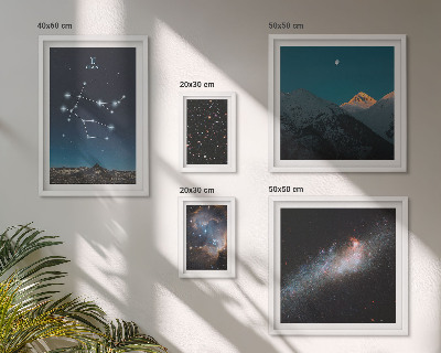 Billedsæt over sofa Kosmiske landskaber i galaksen