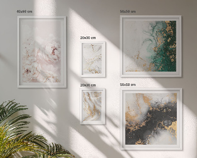 Billedsæt over sofa Blomsterdetaljer abstrakt elegance