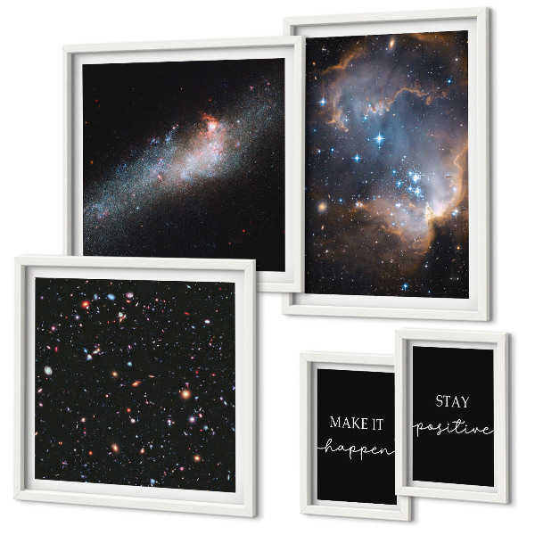 Billedkomposition til væg Kosmisk inspirationsmotivation