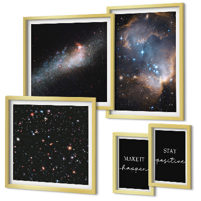 Billedkomposition til væg Kosmisk inspirationsmotivation