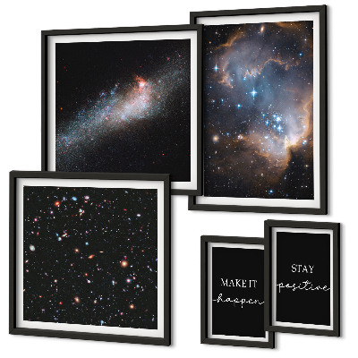 Billedkomposition til væg Kosmisk inspirationsmotivation