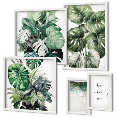 Billedsæt over sofa Moderne planteinspirationer