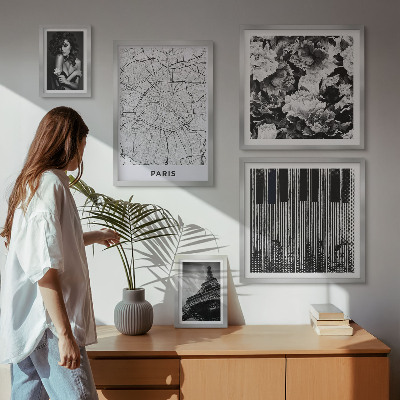 Billedkomposition til væg Elegant arkitektur i parisisk stil