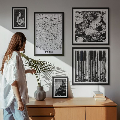 Billedkomposition til væg Elegant arkitektur i parisisk stil