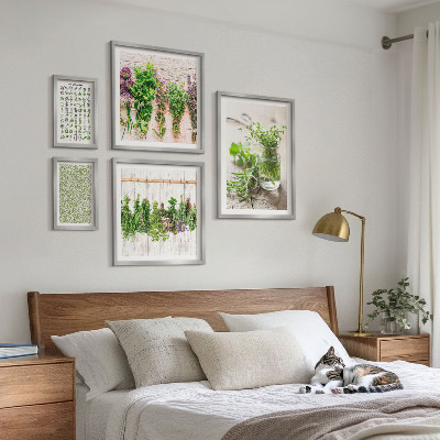 Billedsæt over sofa Inspiration til urtedekoration