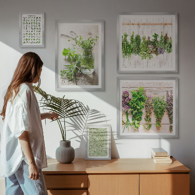 Billedsæt over sofa Inspiration til urtedekoration