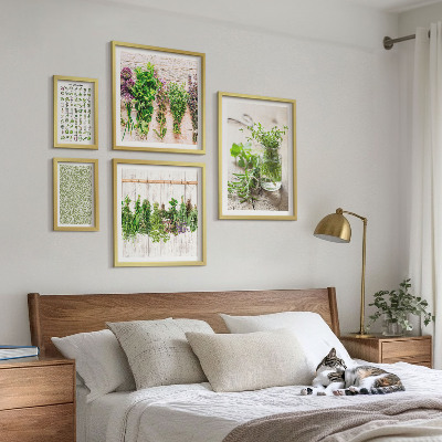 Billedsæt over sofa Inspiration til urtedekoration