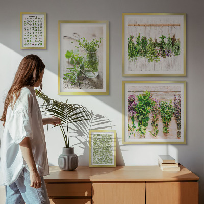 Billedsæt over sofa Inspiration til urtedekoration