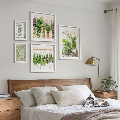 Billedsæt over sofa Inspiration til urtedekoration
