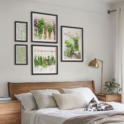 Billedsæt over sofa Inspiration til urtedekoration