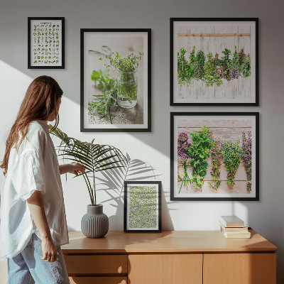 Billedsæt over sofa Inspiration til urtedekoration