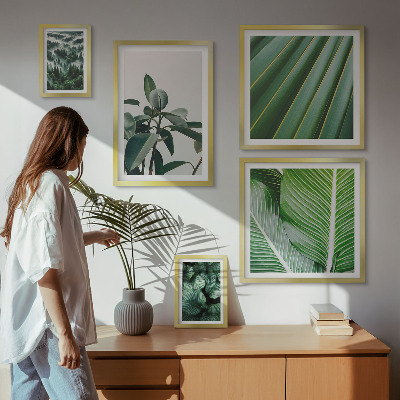Billedkomposition til væg Inspirationer til tropiske planter