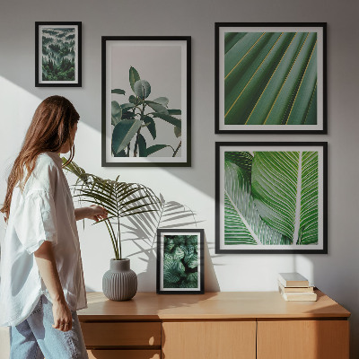 Billedkomposition til væg Inspirationer til tropiske planter