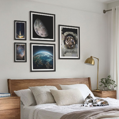 Billedsæt over sofa Astronautens rumopdagelser