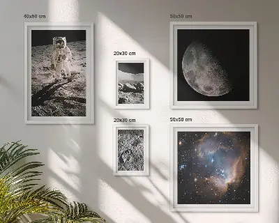 Billedsæt til sofa med motiv af kosmiske opdagelser og hemmeligheder