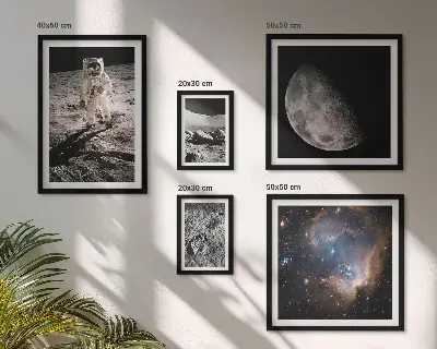 Billedsæt til sofa med motiv af kosmiske opdagelser og hemmeligheder