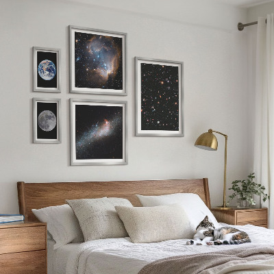 Billedkomposition til væg Kosmiske landskaber i galaksen