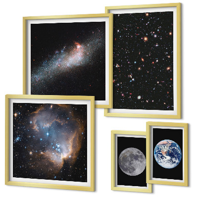 Billedkomposition til væg Kosmiske landskaber i galaksen