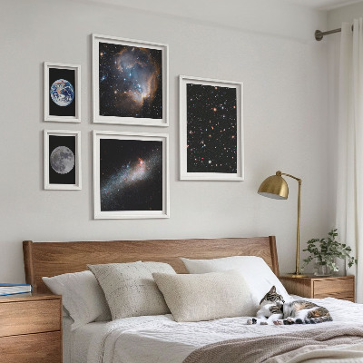 Billedkomposition til væg Kosmiske landskaber i galaksen