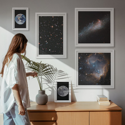 Billedkomposition til væg Kosmiske landskaber i galaksen