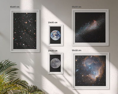 Billedkomposition til væg Kosmiske landskaber i galaksen