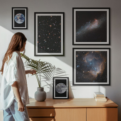 Billedkomposition til væg Kosmiske landskaber i galaksen