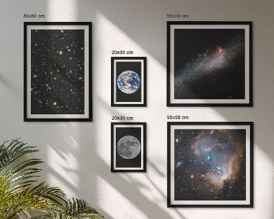Billedkomposition til væg Kosmiske landskaber i galaksen