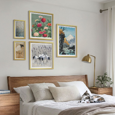 Billedkomposition til væg Naturlandskaber med blomster
