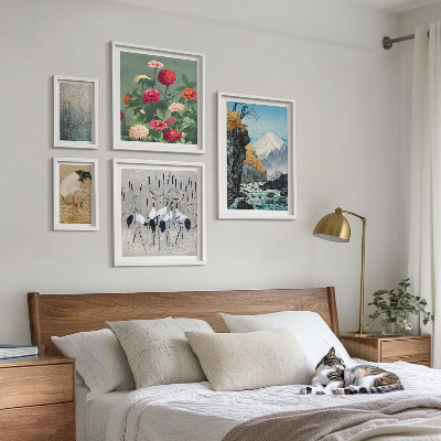 Billedkomposition til væg Naturlandskaber med blomster