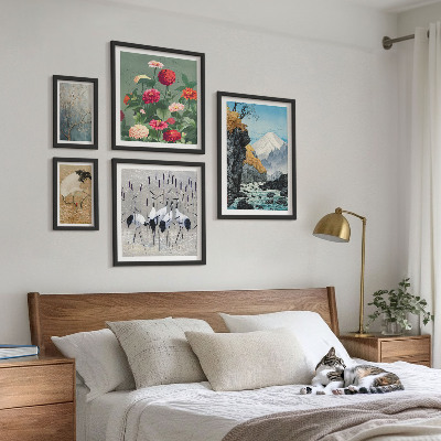 Billedkomposition til væg Naturlandskaber med blomster