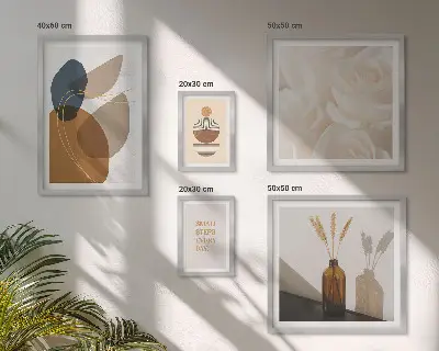Boho plantedekorationer billedsæt til ophæng over sofaen