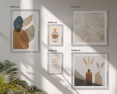 Billedsæt over sofa Boho plantedekorationer