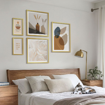 Billedsæt over sofa Boho plantedekorationer