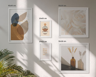 Billedsæt over sofa Boho plantedekorationer
