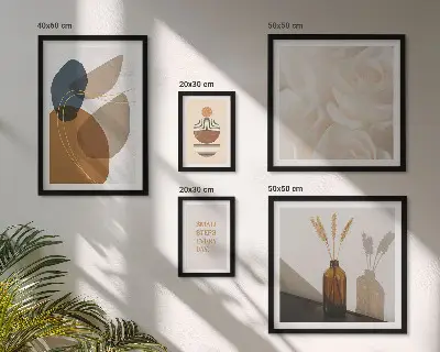 Boho plantedekorationer billedsæt til ophæng over sofaen