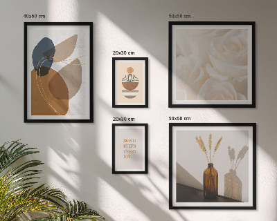 Billedsæt over sofa Boho plantedekorationer