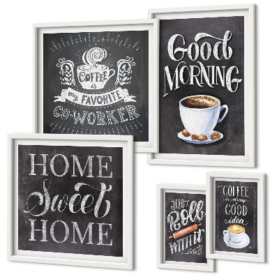 Billedsæt over sofa Inspirationer til rustik kaffe