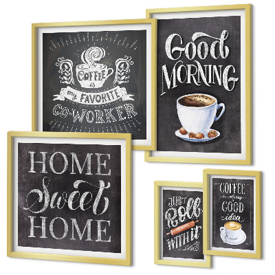 Billedsæt over sofa Inspirationer til rustik kaffe