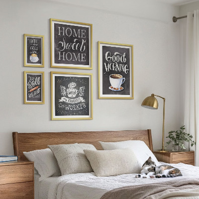 Billedsæt over sofa Inspirationer til rustik kaffe