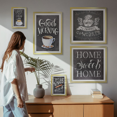 Billedsæt over sofa Inspirationer til rustik kaffe