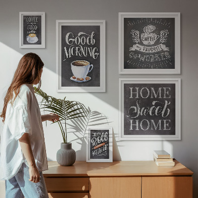 Billedsæt over sofa Inspirationer til rustik kaffe