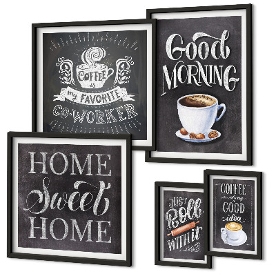 Billedsæt over sofa Inspirationer til rustik kaffe