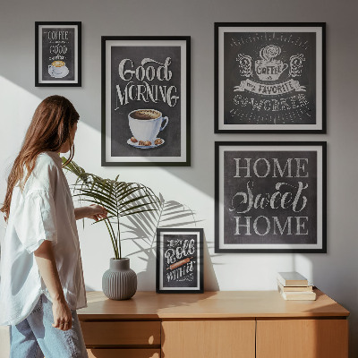 Billedsæt over sofa Inspirationer til rustik kaffe