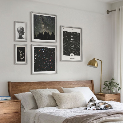 Billedsæt over sofa Kosmiske inspirationer fra galaksen