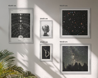 Billedsæt over sofa Kosmiske inspirationer fra galaksen