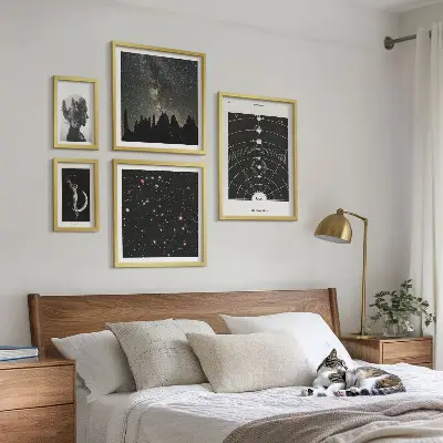Billedsæt til sofaen med kosmisk galakseinspiration